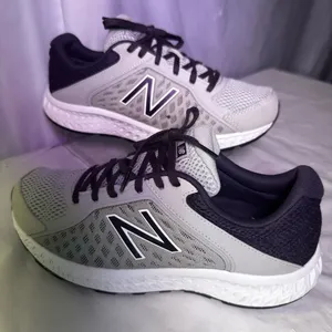 New Balance Gray and Black Athletic Sneakers thumbnail 2