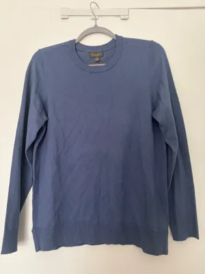 Crewneck lightweight sweater Blue thumbnail 1