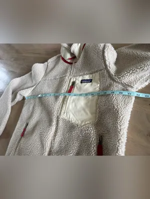 Patagonia Women's Classic Retro-X Fleece Jacket cream red size large thumbnail 7