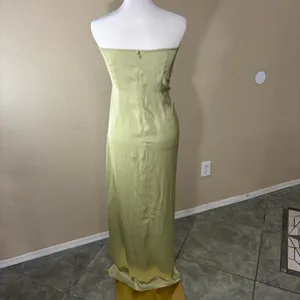 SABO Alyssia Strapless Maxi Dress Sage Green Hue Sz M Wedding Event Bridal Party thumbnail 7