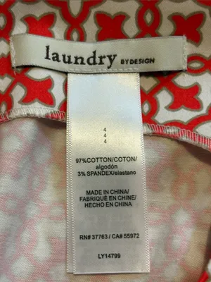 Laundry by Design Size 4 Red and White Geometric Sleeveless Shift Dress thumbnail 3