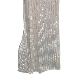 Mac Duggal Rose Gold Sequin Beaded Illusion Trumpet Gown Size 8 NWT FLAWED thumbnail 11