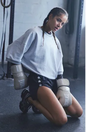 FP MOVEMENT by FREE PEOPLE For The Win Short Sleeve Sweatshirt thumbnail 1