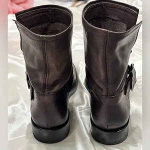 Frye Natalie Engineer Short Boots Size 6 Brown Leather Western Festival Boho thumbnail 8