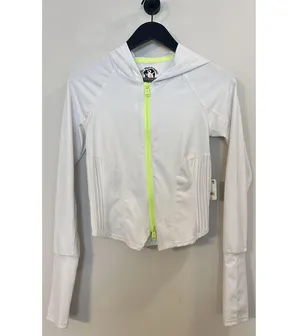 FREE PEOPLE Movement Playin For Keeps Zip Jacket in White Combo Size X-Small NWT thumbnail 2