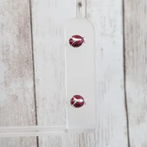 Vintage Stud Earrings Small & Dainty Ladybird/Ladybug thumbnail 2