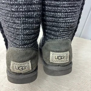 UGG Australia Cardy Tall Black Sweater Knit Button Boots Women’s Size US‎ 7 thumbnail 5