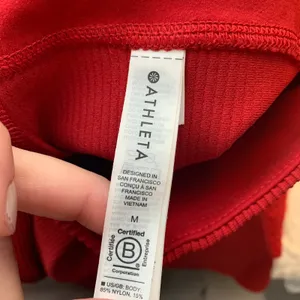 Athleta Salutation Stash Pocket Rib Flare Meg Red Pants Womens Medium thumbnail 15