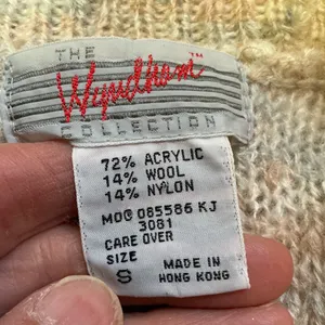 Vintage 80s Knit Sweater Vest Neutral Speckled V-Neck Sleeveless Boho Layering thumbnail 3