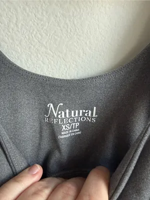 Natural Reflections Women's Active Dress Built In Bra Shorts Gray Size XS thumbnail 6