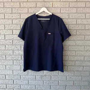 Figs Catarina One Pocket Scrub Top Navy Blue Size XL thumbnail 3