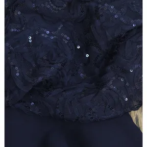 NWT Eliza J Sequined Puff-Sleeve Boat-Neck Sheath Dress EJ4M3056 Navy Blue 2 thumbnail 11