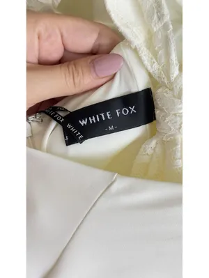 White Fox No You Hang Up Cream Lace Mini Dress M NWT Bodycon Party thumbnail 5