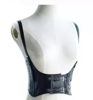 Steampunk Black Brown Corset Belt Vest Harness New thumbnail 8