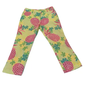 Lilly Pulitzer Capri Pants Beachy Tropical Pineapple Beach Resort Preppy sz‎ 8 thumbnail 2