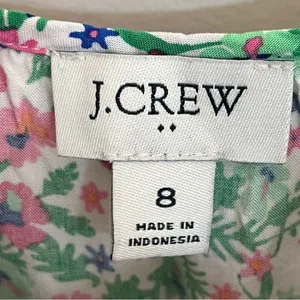 J.CREW Factory Midi Dress Women’s 8 Floral Sleeveless Ruffle Curved‎ Hem Viscose thumbnail 4