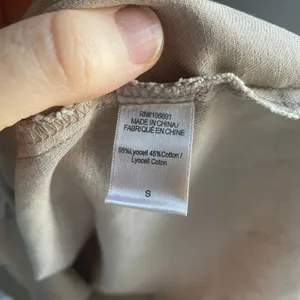 YFB Lyocell Cotton Beige Strapless Midi Dress Pockets Minimalist Neutral size S thumbnail 6