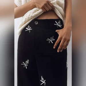NWT Anthropologie The Colette 3D Bouquets Crop Pants by Maeve Size 30 thumbnail 5