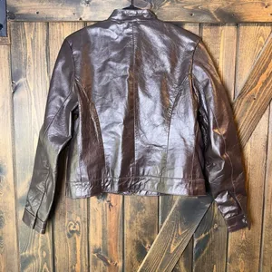 Leather‎ King Leather Jacket Brown Size XL thumbnail 2
