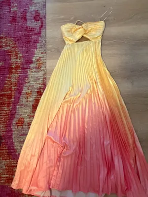 hello molly yellow pink ombré maxi dress thumbnail 3