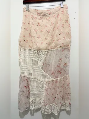 Free People Daniella Lace Maxi Skirt Large thumbnail 3