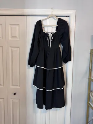 NWT Baltic Born Black Tiered Dress thumbnail 3