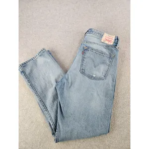 Levis 501 Original Fit Distressed Jeans Button Fly 32x30 White‎ Label Denim thumbnail 2