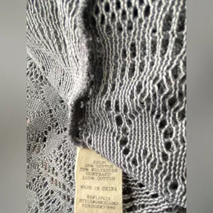 Gimmicks By BKE Crochet Knit L gray/black Tank Top Boho Cottage ‎Y2K Boho Chic thumbnail 8