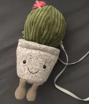 Jellycat Amuseable Cactus Bag Soft Fun Succulent Plush Purse NWT thumbnail 1