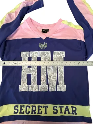 Disney Hannah Montana Secret Star Jersey Long Sleeve Top Women’s Size Small thumbnail 7