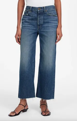 Madewell Petite Low Slung Baggy Crop Jean Croswell Wash Blue Relaxed US 30 P NWT thumbnail 1