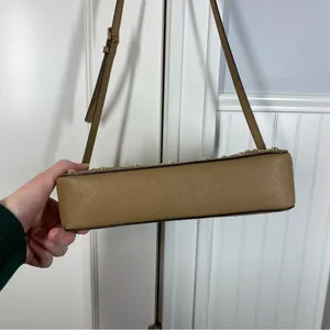 Michael Kors Sandrine Studded Crossbody Purse tan‎ saffiano leather thumbnail 8