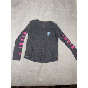 Nike NBA Miami‎ Heat Vice Nights Long Sleeve T-Shirt Hyper Elite Gray Xl Womens thumbnail 5