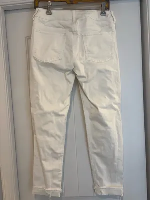 American Eagle Outfitters White Jeans Ripped thumbnail 6