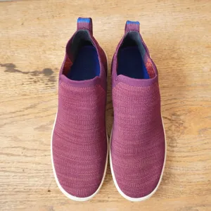 Rothy's Women's Size 9.5 Chelsea Sneaker Boot Purple Wild Berry Knit Slip On thumbnail 3
