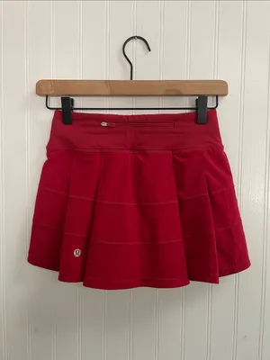 LULULEMON Pace Rival Mid-Rise Skirt in Red Alabama BAMA Logo Size 0 thumbnail 3