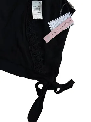 Crave Fame Black Lace Trim Wrap Camisole thumbnail 4