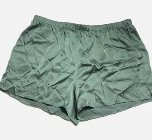 Stars Above Pajama Shorts Women XS Green Satin‎ Silky Sleepwear Loungewear thumbnail 1