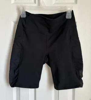 Black & White Biker Shorts  thumbnail 1