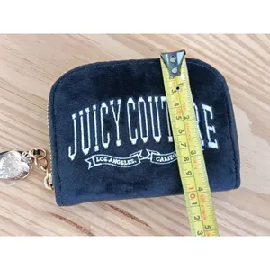 Juicy Couture Liquorice Couture University Mini Compact Wallet Embroidered NWT thumbnail 14