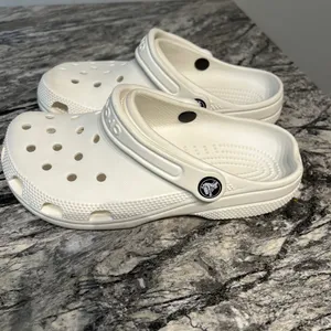 CROCS White Sandals with Signature Perforated Design thumbnail 2