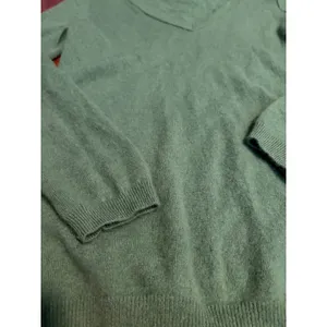 LOFT Sweater Cashmere V-Neck Green Luxury Soft Knit XL‎ thumbnail 2