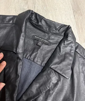 Banana Republic faux leather button up  thumbnail 4