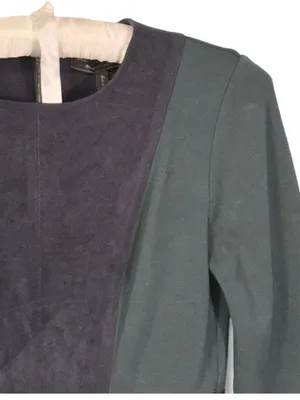BCBGMAXAZRIA Women’s Beatriz Colorblock Dark Fern Sheath Midi Dress Size Small thumbnail 7