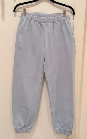 John Galt Light Blue Rosa Sweatpants One Size Women's Jogger Pants Elastic Waist thumbnail 1