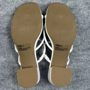 DV Dolce Vita Size-7 Women's Lumena Strappy Thong Block Heel Sandals White thumbnail 7