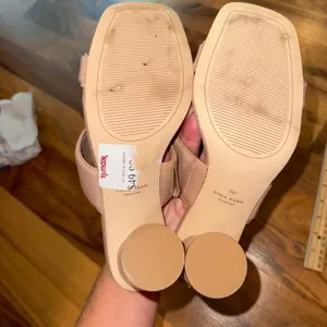 Cole Haan Women's Block Heel Sandals‎ tan Leather classic wedding size 9 career thumbnail 9