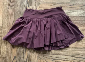 Arie Offline Pleated Mini Skirt in Deep Plum thumbnail 1