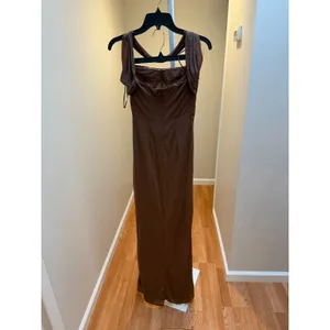 Camila Coelho Terese Maxi Gown in Brown size Small thumbnail 7