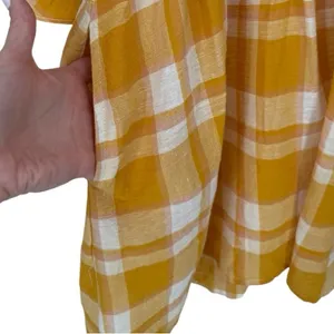NWT Mango Checked 3/4 Sleeve Cotton‎ Mini Dress Size 6 Feminine Academia Preppy thumbnail 11